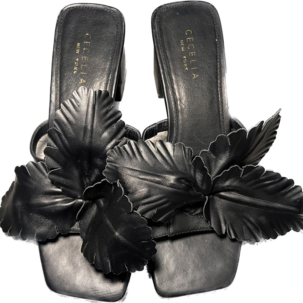 Sold Cecelia New York Black Floral Heels